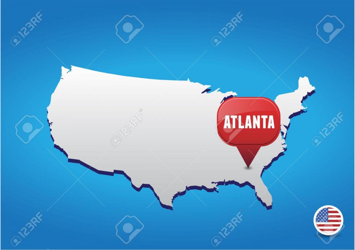 اٹلانٹا میں امریکہ کا نقشہ