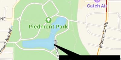 پائڈمونٹ پارک کا نقشہ
